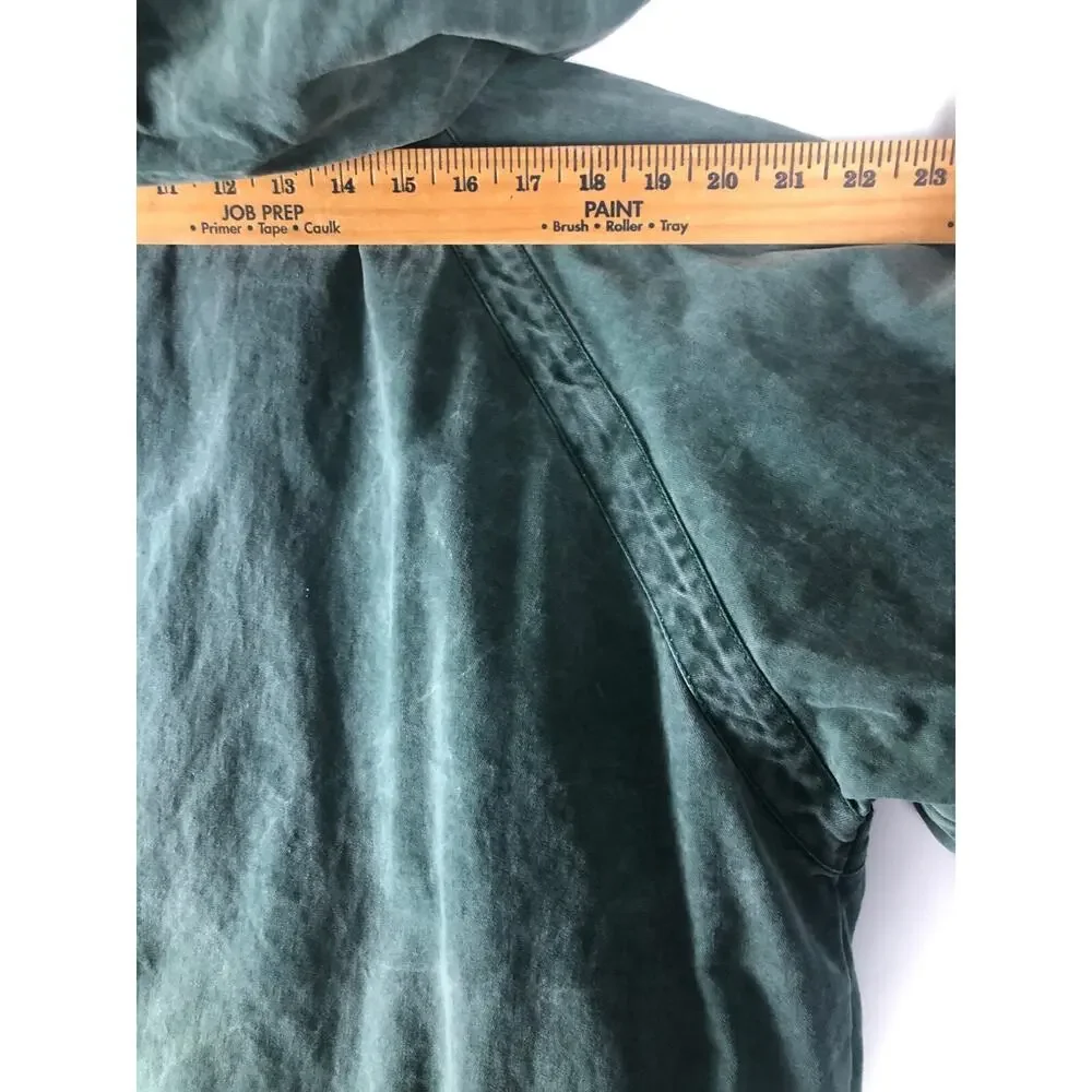 Vintage Brandon Thomas Coat Size large Green multicolor aztec lined Hoodie Jack